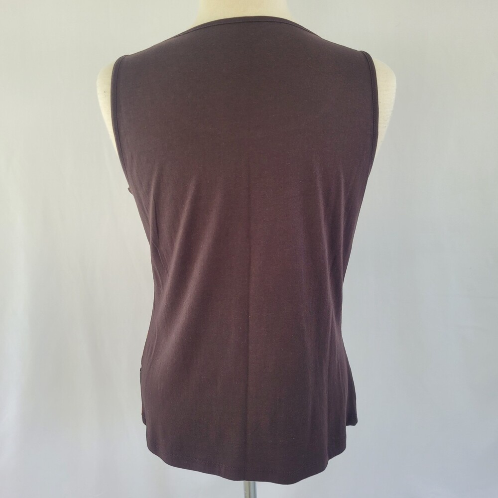 Chico's Western Sequin Tank Top Brown size 1 (Medium) - Picture 5 of 11